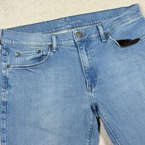 Mott & Bow Slim Fit Light Wash Denim Jeans Mens 33x34 Cotton Elastane